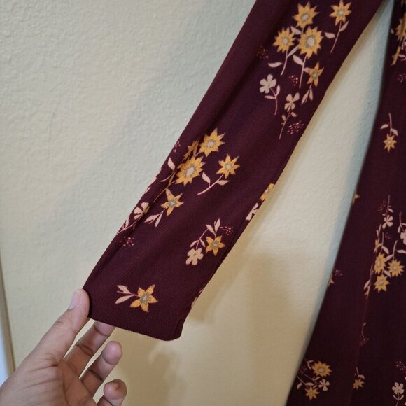 Womens SO Wine Floral Dress XXL Stretchy & Comfy Fairy - Picture 9 of 10